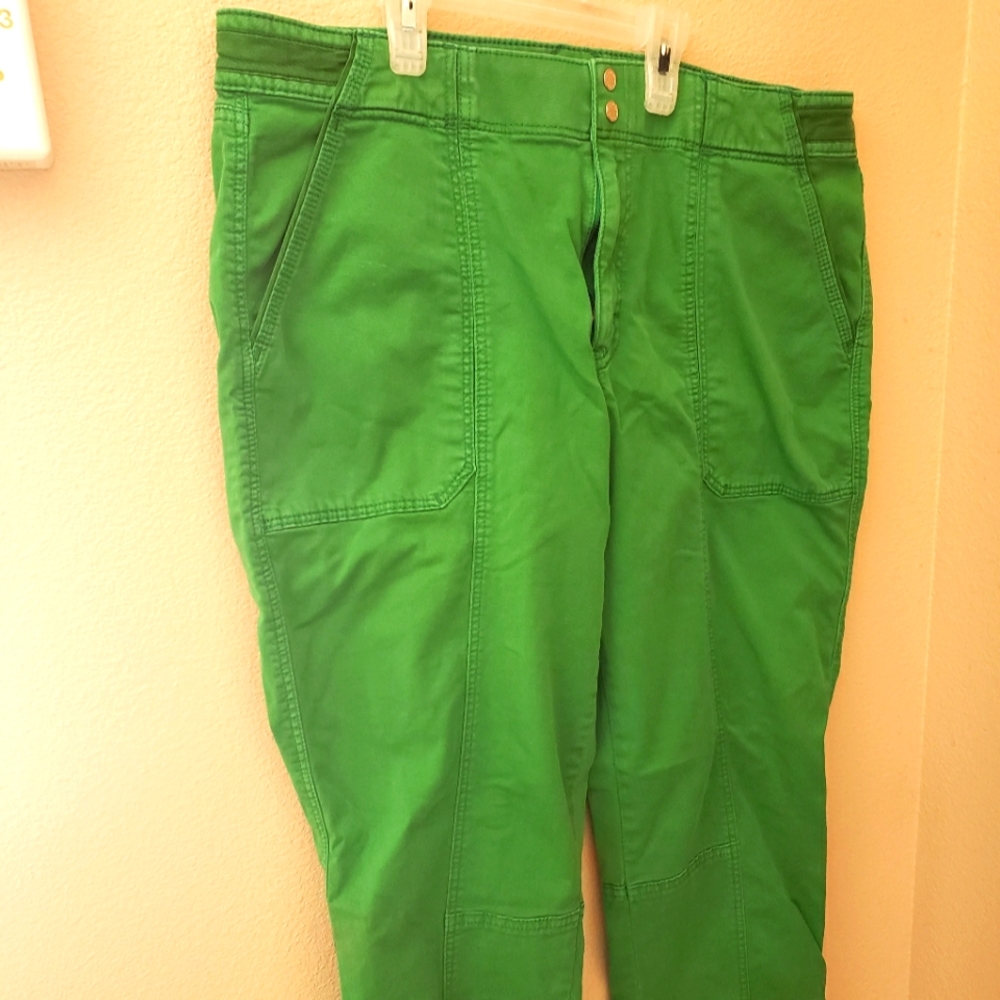WHBM green crop pants